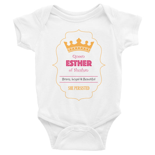 Queen Esther: She Persisted Onesie - Empowerment from the Crib!