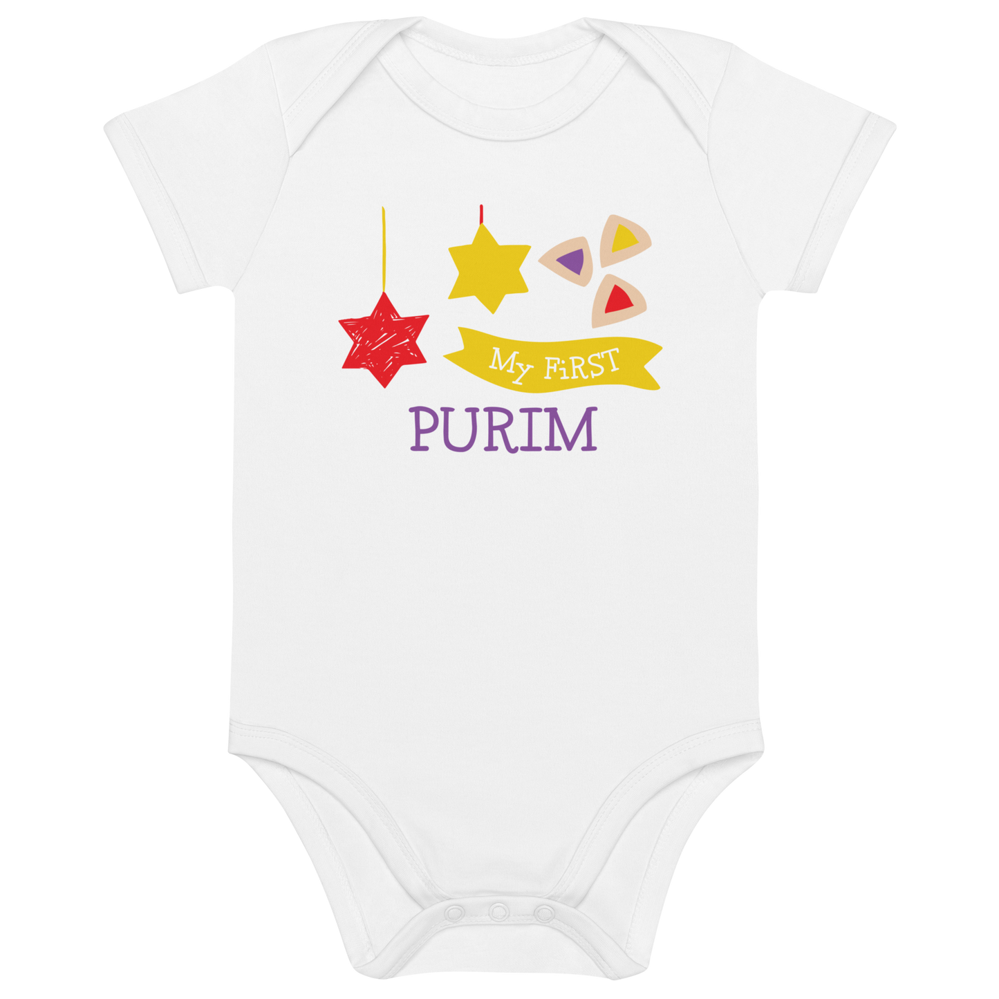 My First Purim Organic Cotton Baby Bodysuit