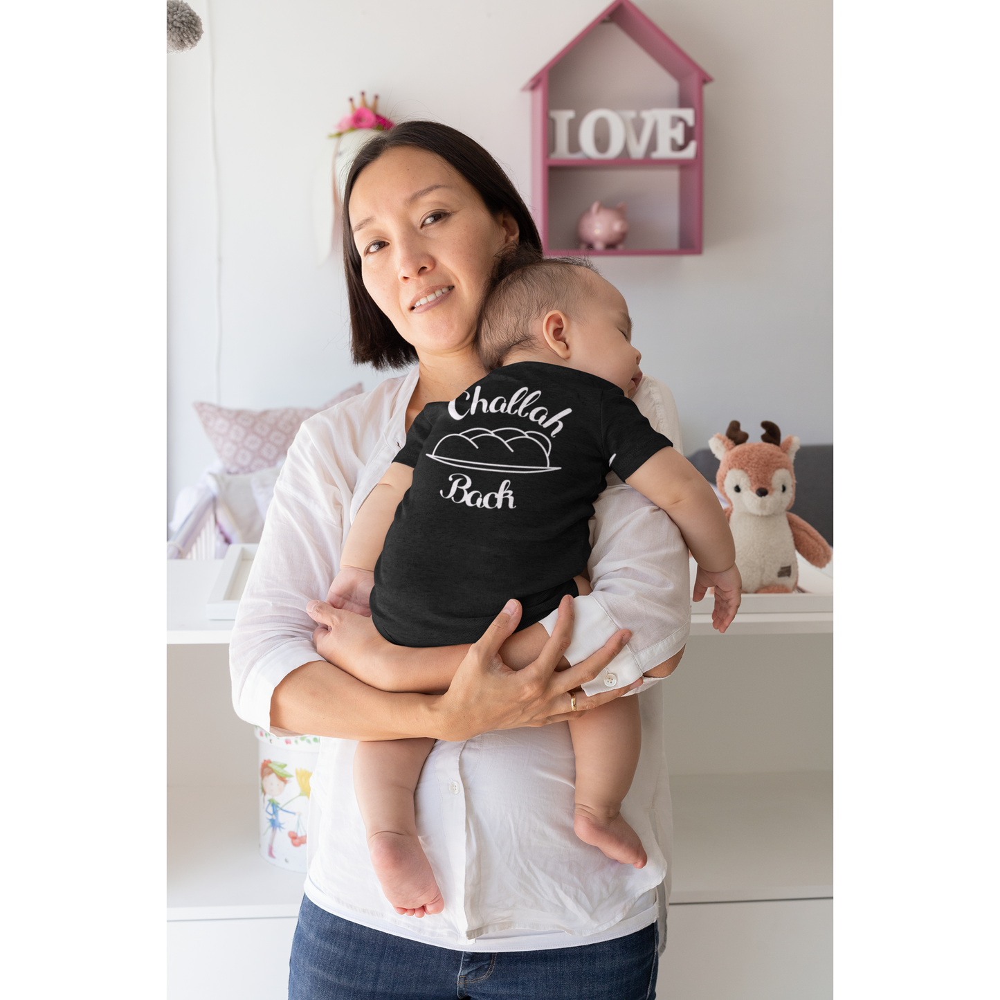 Shabbat Shalom Baby Challah Back Funny Onesie - Perfect for Little Ones' Jewish Celebrations!