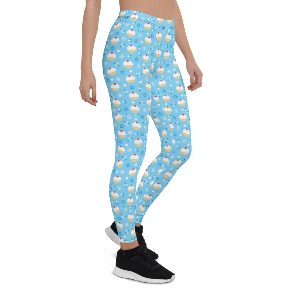 Snowy Sufganiyot Leggings