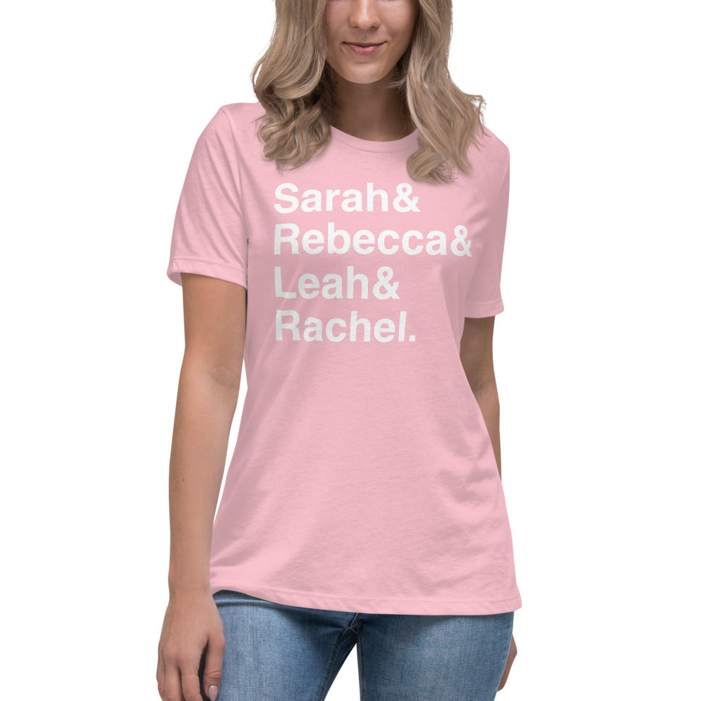 Honor the Matriarchs of the Torah with Our Sarah, Rebecca, Leah, Rachel Women's T-Shirt!