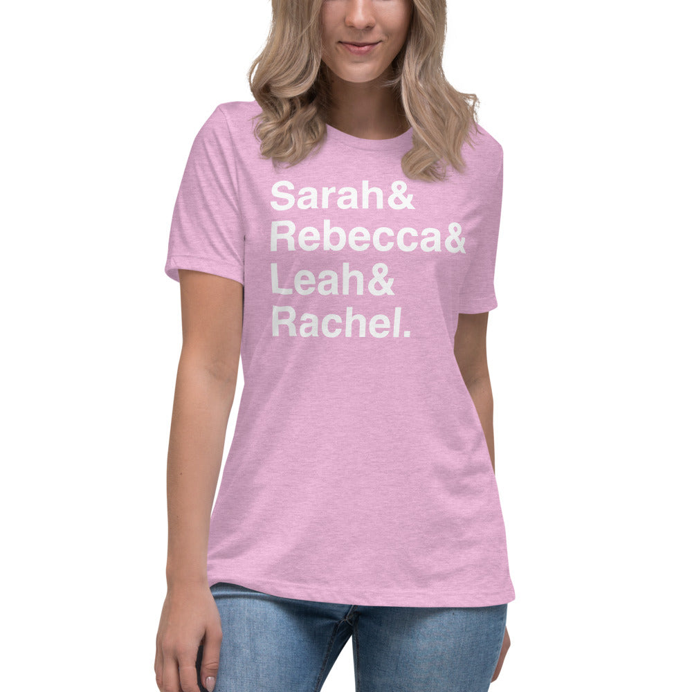 Honor the Matriarchs of the Torah with Our Sarah, Rebecca, Leah, Rachel Women's T-Shirt!