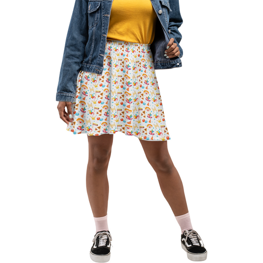 Purim Celebration Skater Skirt - A Festive Spin on Holiday Fashion