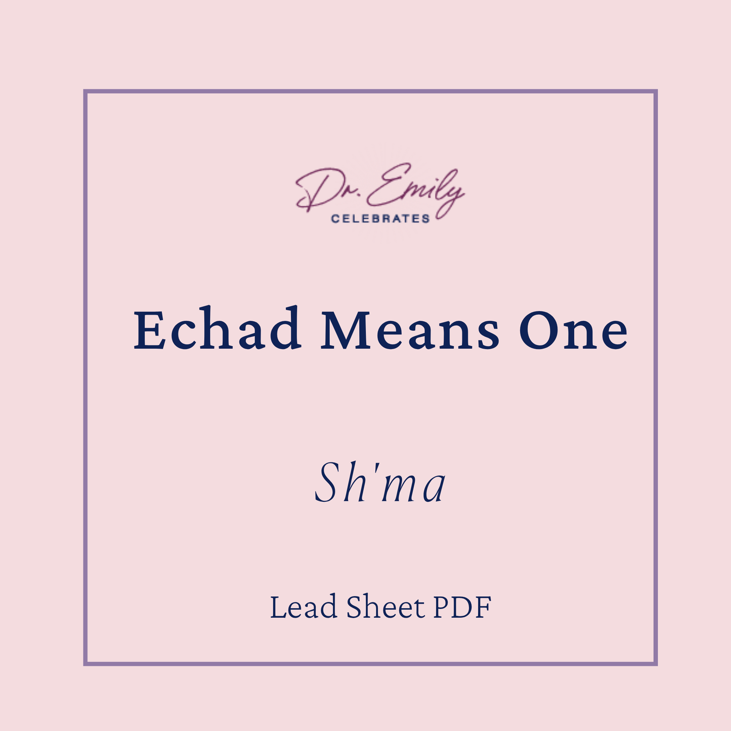 Echad Means One