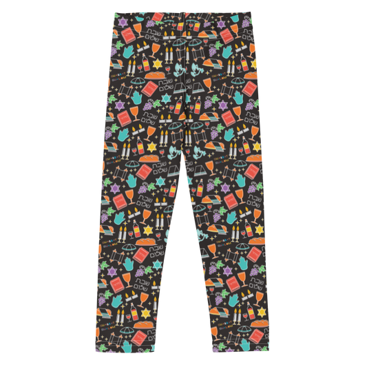 Little Kid's Colorful Shabbat Leggings