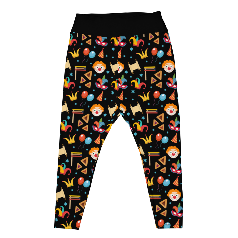 Purim Party Plus Size Leggings - Celebrate in Style and Comfort