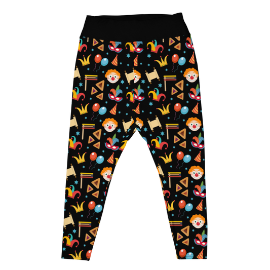 Purim Party Plus Size Leggings - Celebrate in Style and Comfort