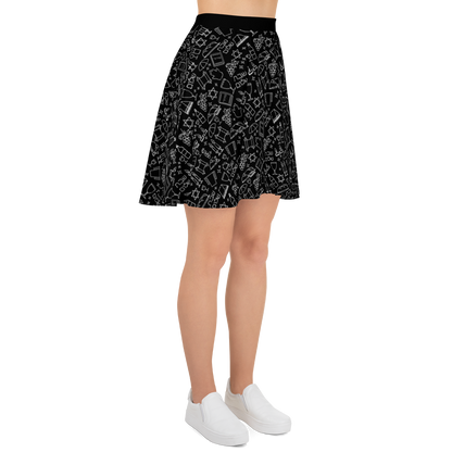 Black and White Shabbat Skater Skirt
