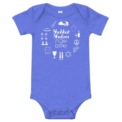 Shabbat Shalom Baby Challah Back Funny Onesie - Perfect for Little Ones' Jewish Celebrations!