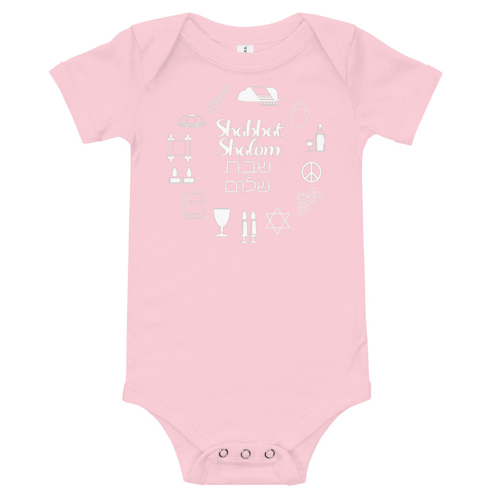 Shabbat Shalom Baby Challah Back Funny Onesie - Perfect for Little Ones' Jewish Celebrations!