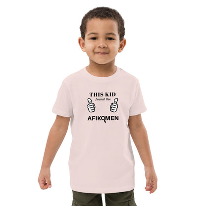 This Kid Found the Afikoman" Organic Cotton Kids T-Shirt - Celebrate Passover Victory!