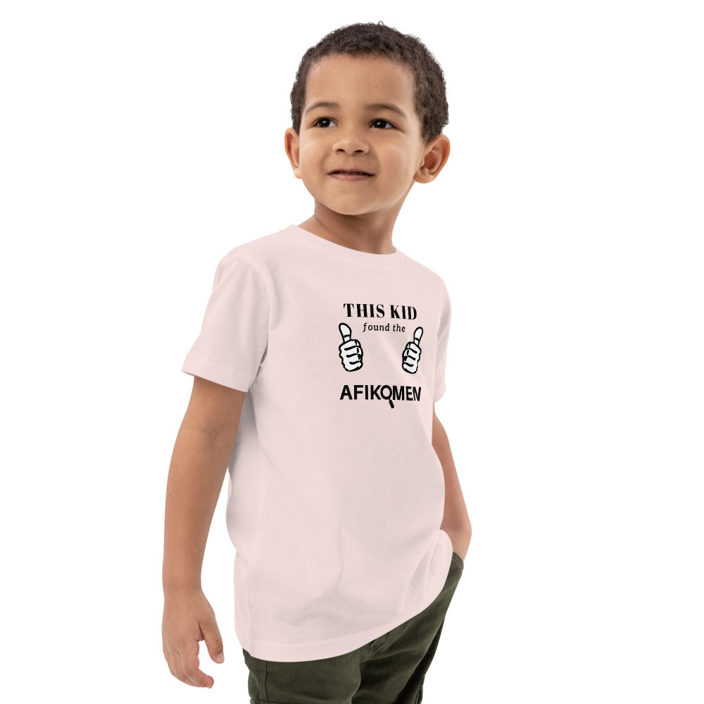 This Kid Found the Afikoman" Organic Cotton Kids T-Shirt - Celebrate Passover Victory!
