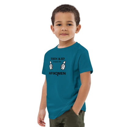 This Kid Found the Afikoman" Organic Cotton Kids T-Shirt - Celebrate Passover Victory!