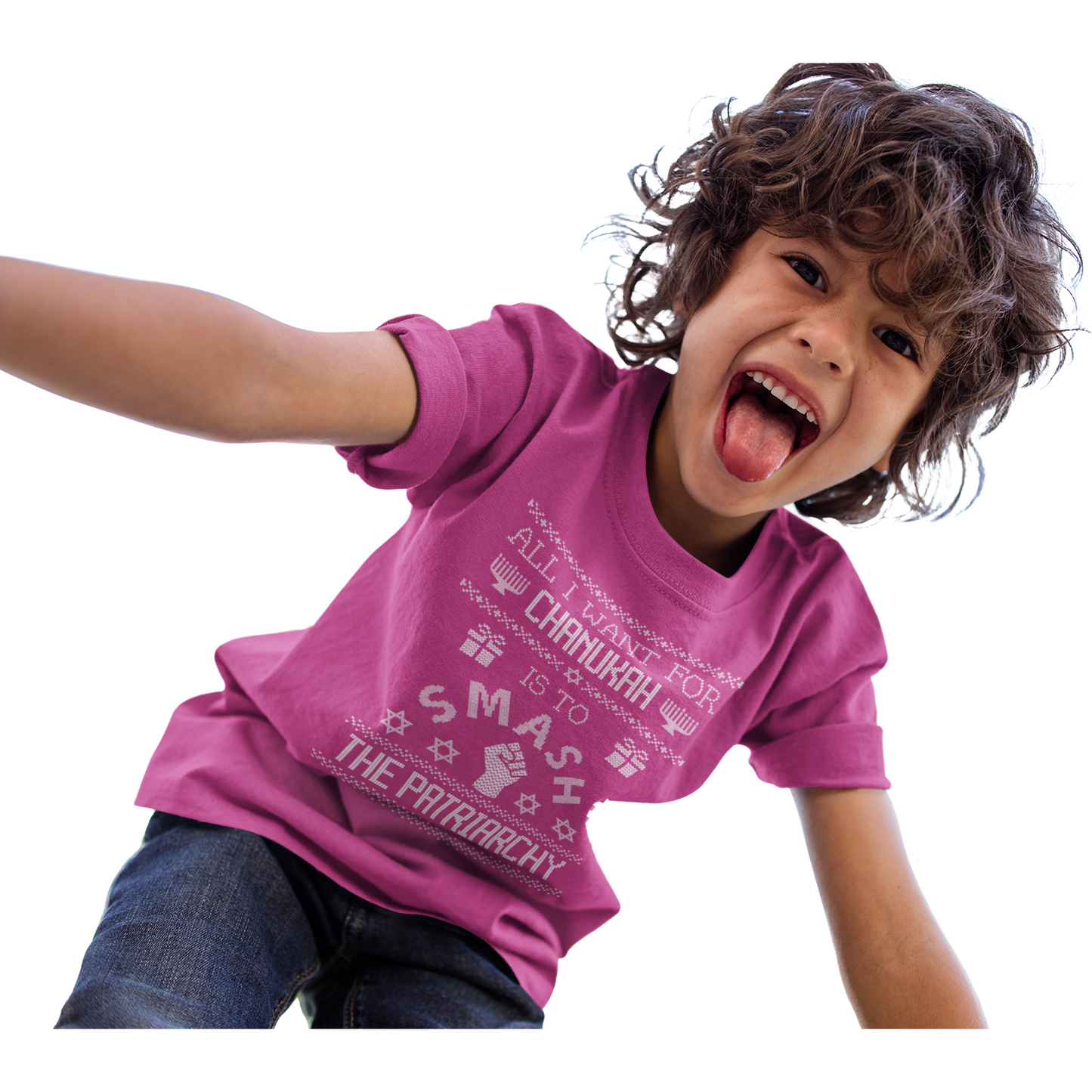 Kids' Chanukah Shirt - 'Smash the Patriarchy' - Empowering the Next Generation!