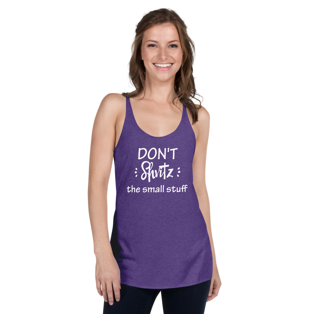 Don't Schvitz the Small Stuff Racerback Tank - A Yiddish Twist on Staying Cool